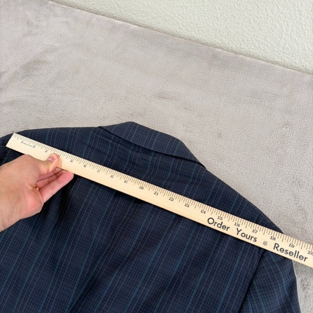 Vintage Brooks Brothers Blazer‎ Sport Coat in Blue Plaid Men 42R Made in USA - Picture 11 of 11